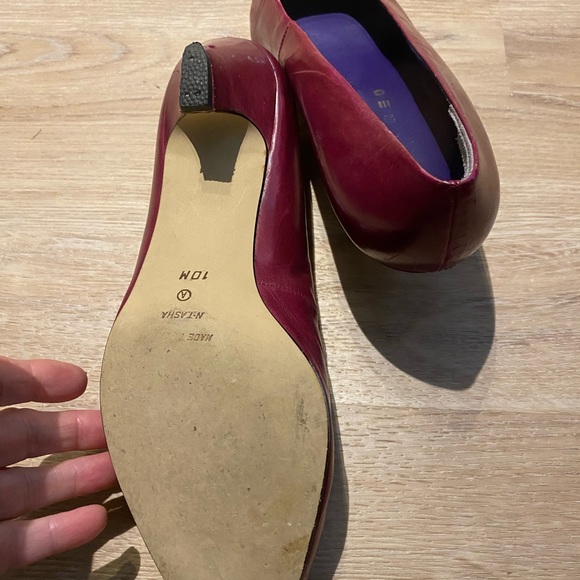 Treo vintage ladies heels. size 10. Made in Brazil.  Colour is burgundy! - Picture 3 of 8